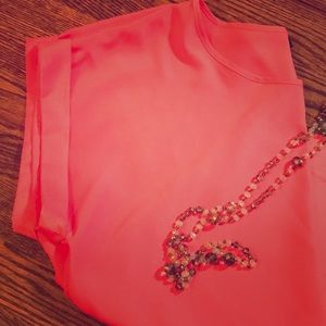 Coral blouse